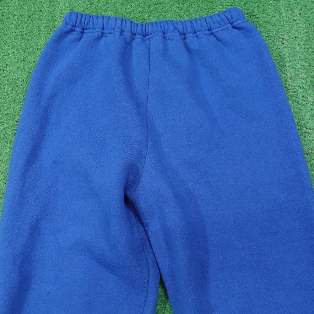 Vintage Russell Athletic Pants S Blue Fleece Sweatpants Elastic Made USA 90s - Picture 2 of 10